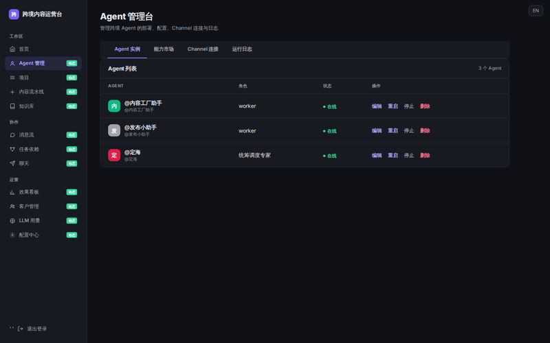 Agent 管理控制台